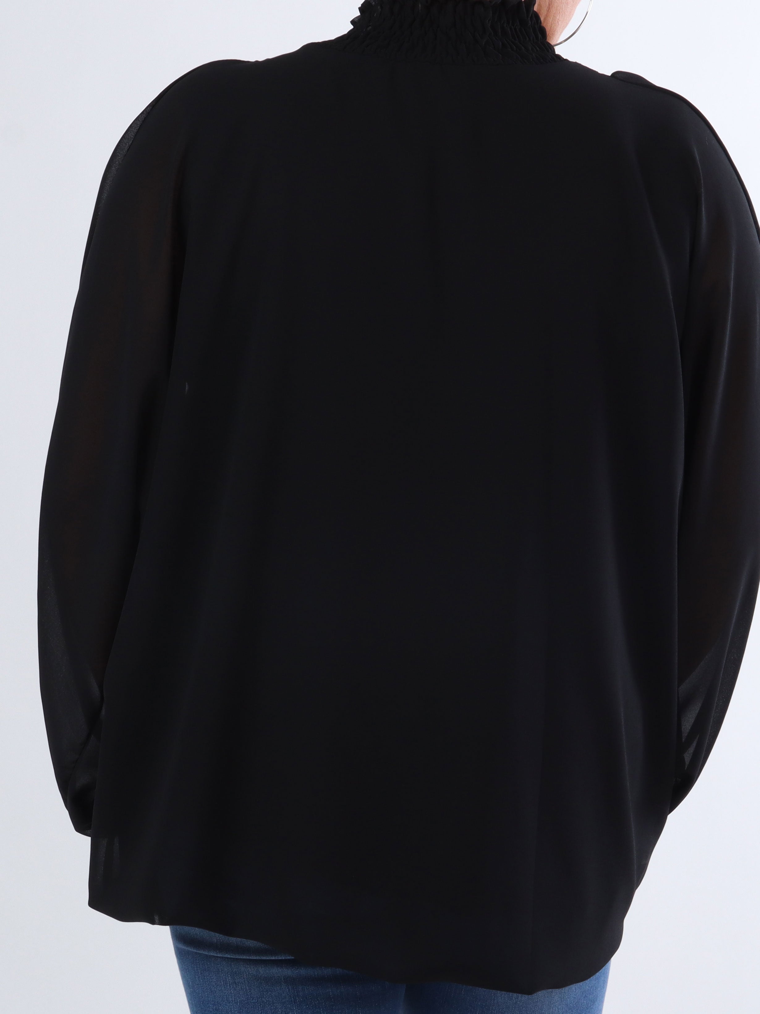 Edina - Fin plus size bluse med vidde ærmer